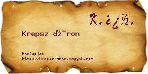 Krepsz Áron névjegykártya