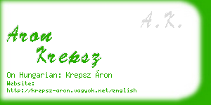 aron krepsz business card